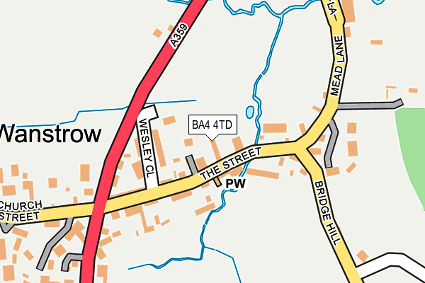 BA4 4TD map - OS OpenMap – Local (Ordnance Survey)