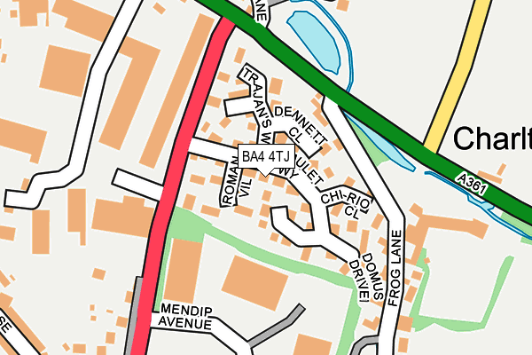 BA4 4TJ map - OS OpenMap – Local (Ordnance Survey)