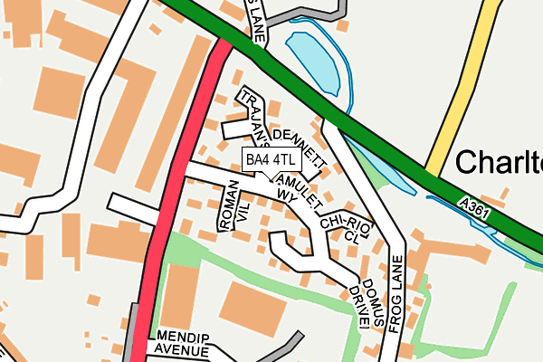 BA4 4TL map - OS OpenMap – Local (Ordnance Survey)