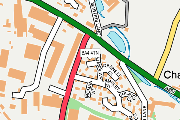 BA4 4TN map - OS OpenMap – Local (Ordnance Survey)