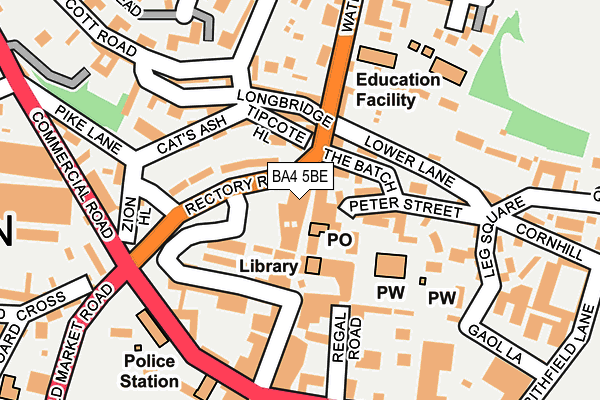 BA4 5BE map - OS OpenMap – Local (Ordnance Survey)