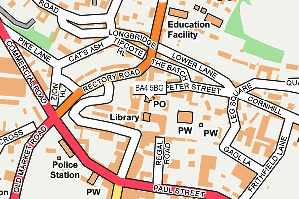 BA4 5BG map - OS OpenMap – Local (Ordnance Survey)
