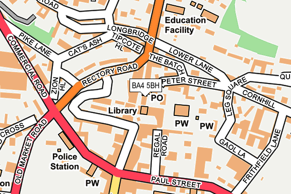 BA4 5BH map - OS OpenMap – Local (Ordnance Survey)