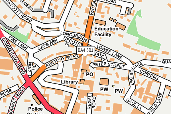 BA4 5BJ map - OS OpenMap – Local (Ordnance Survey)