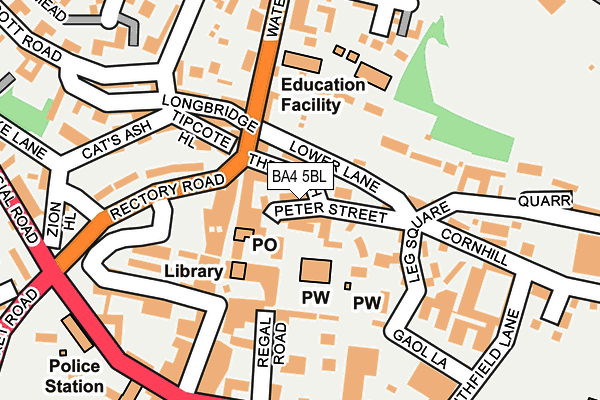BA4 5BL map - OS OpenMap – Local (Ordnance Survey)