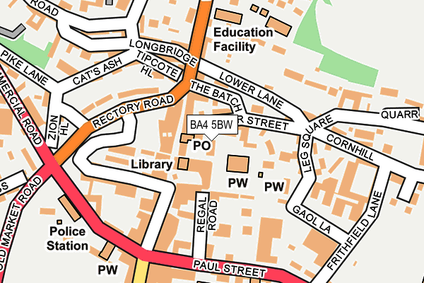 BA4 5BW map - OS OpenMap – Local (Ordnance Survey)