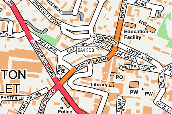 BA4 5DB map - OS OpenMap – Local (Ordnance Survey)