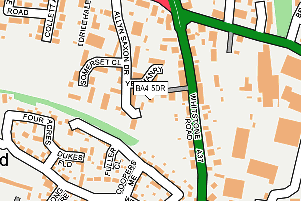 BA4 5DR map - OS OpenMap – Local (Ordnance Survey)