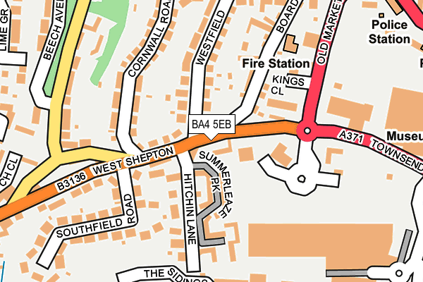 BA4 5EB map - OS OpenMap – Local (Ordnance Survey)