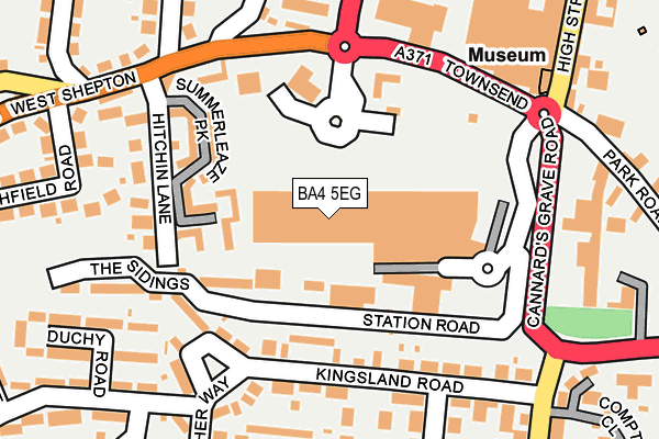 BA4 5EG map - OS OpenMap – Local (Ordnance Survey)