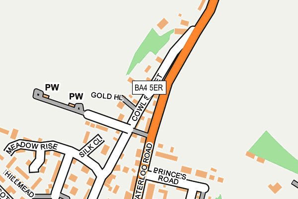 BA4 5ER map - OS OpenMap – Local (Ordnance Survey)