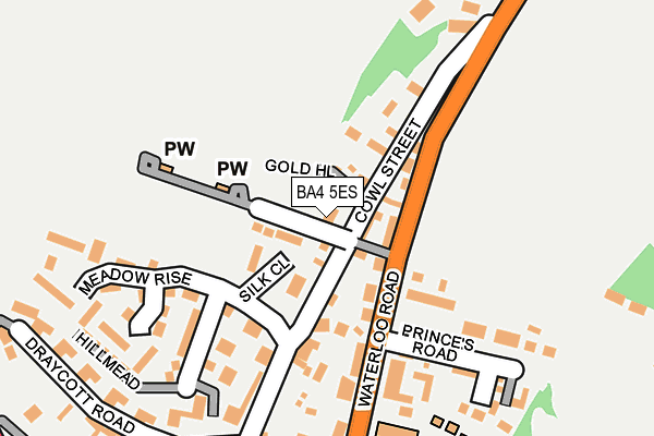 BA4 5ES map - OS OpenMap – Local (Ordnance Survey)