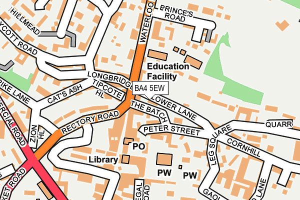 BA4 5EW map - OS OpenMap – Local (Ordnance Survey)