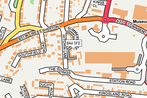 BA4 5FE map - OS OpenMap – Local (Ordnance Survey)