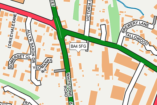 BA4 5FG map - OS OpenMap – Local (Ordnance Survey)