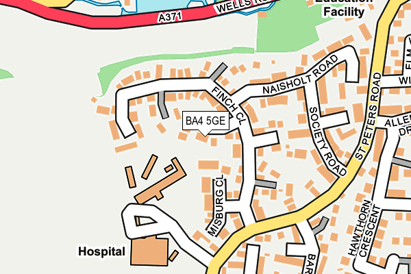 BA4 5GE map - OS OpenMap – Local (Ordnance Survey)