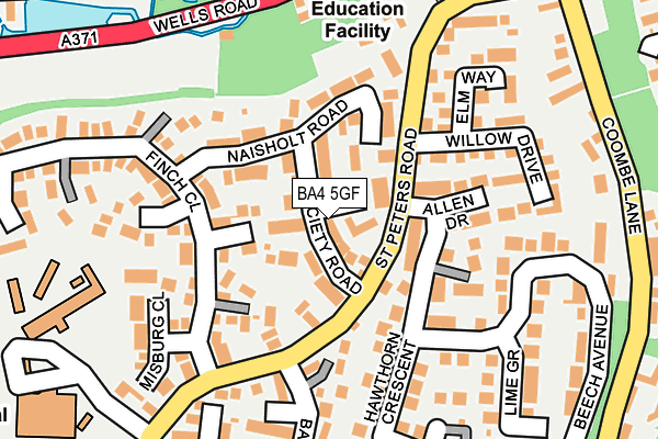 BA4 5GF map - OS OpenMap – Local (Ordnance Survey)