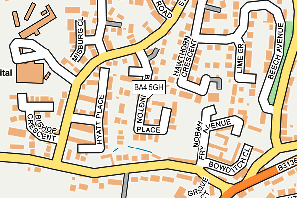 BA4 5GH map - OS OpenMap – Local (Ordnance Survey)