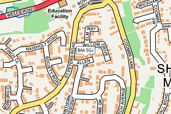 BA4 5GJ map - OS OpenMap – Local (Ordnance Survey)