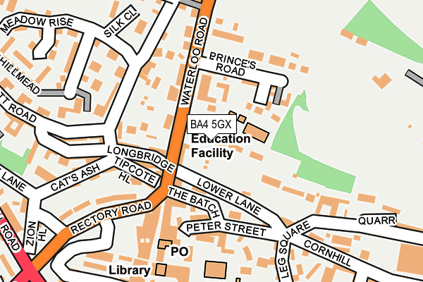 BA4 5GX map - OS OpenMap – Local (Ordnance Survey)