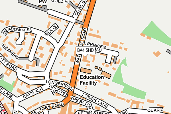 BA4 5HD map - OS OpenMap – Local (Ordnance Survey)