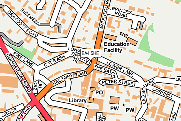 BA4 5HE map - OS OpenMap – Local (Ordnance Survey)