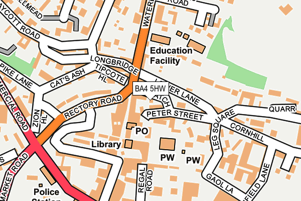BA4 5HW map - OS OpenMap – Local (Ordnance Survey)