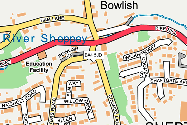 BA4 5JD map - OS OpenMap – Local (Ordnance Survey)