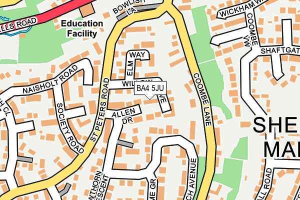 BA4 5JU map - OS OpenMap – Local (Ordnance Survey)