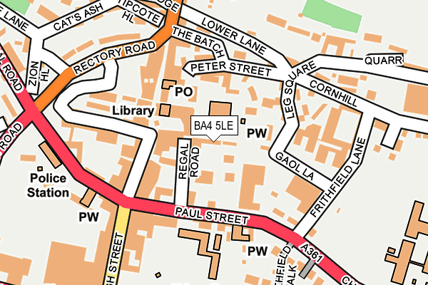 BA4 5LE map - OS OpenMap – Local (Ordnance Survey)