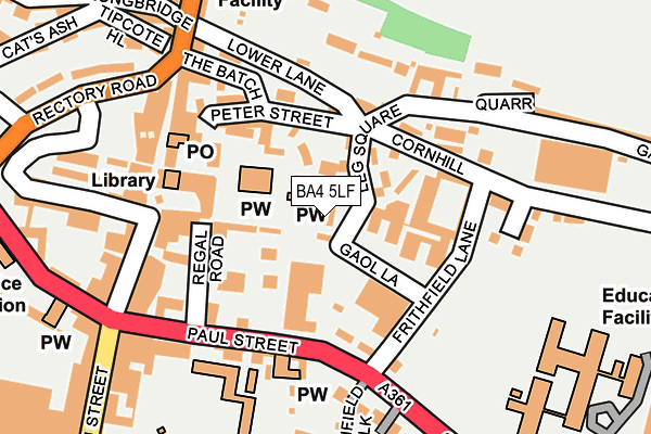 BA4 5LF map - OS OpenMap – Local (Ordnance Survey)