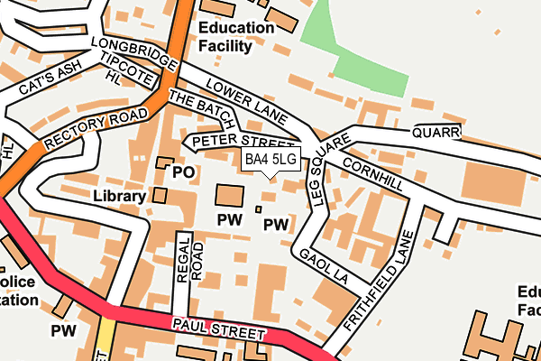 BA4 5LG map - OS OpenMap – Local (Ordnance Survey)