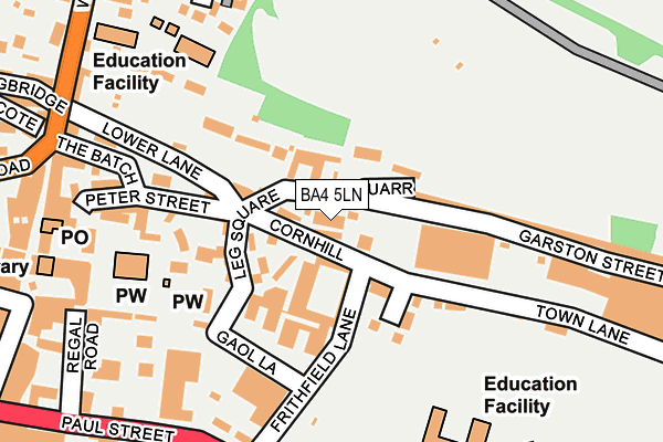 BA4 5LN map - OS OpenMap – Local (Ordnance Survey)