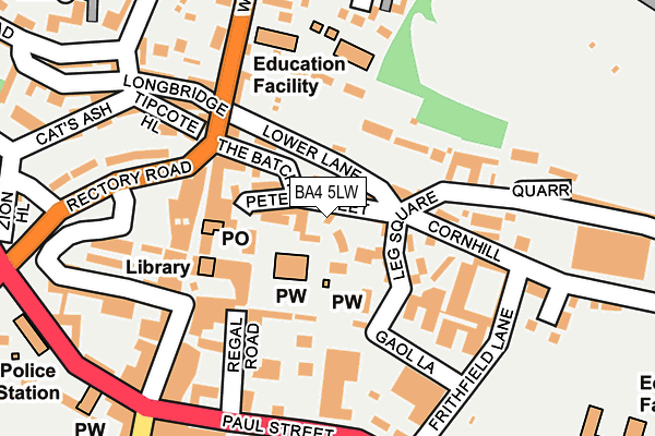 BA4 5LW map - OS OpenMap – Local (Ordnance Survey)