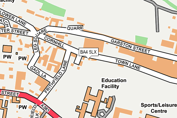 BA4 5LX map - OS OpenMap – Local (Ordnance Survey)