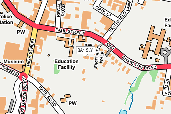 BA4 5LY map - OS OpenMap – Local (Ordnance Survey)
