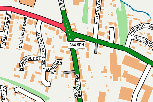 BA4 5PN map - OS OpenMap – Local (Ordnance Survey)