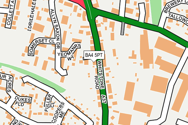 BA4 5PT map - OS OpenMap – Local (Ordnance Survey)