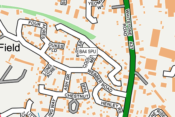 BA4 5PU map - OS OpenMap – Local (Ordnance Survey)