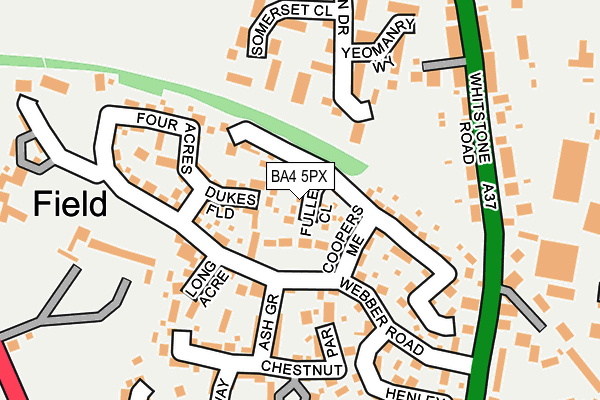 BA4 5PX map - OS OpenMap – Local (Ordnance Survey)