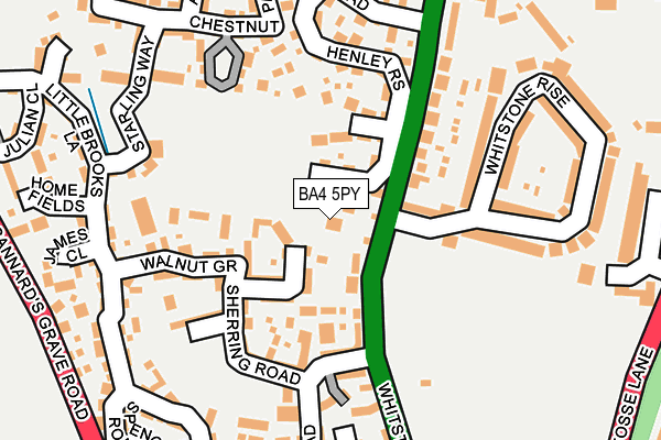 BA4 5PY map - OS OpenMap – Local (Ordnance Survey)
