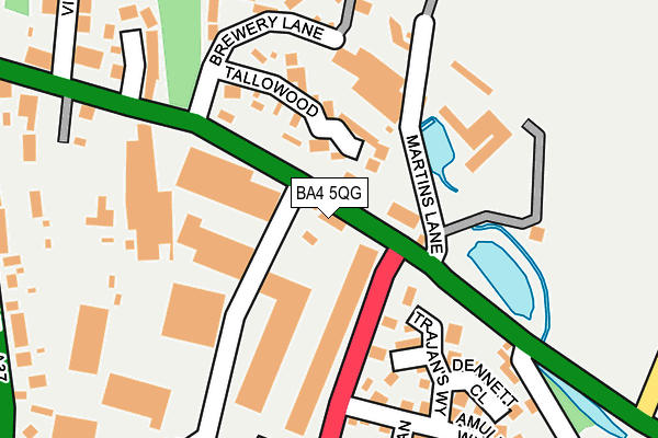 BA4 5QG map - OS OpenMap – Local (Ordnance Survey)