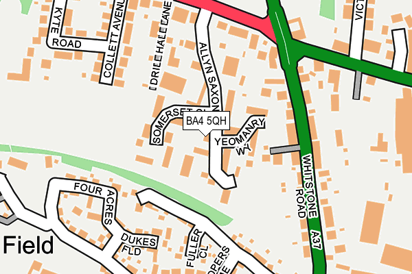 BA4 5QH map - OS OpenMap – Local (Ordnance Survey)