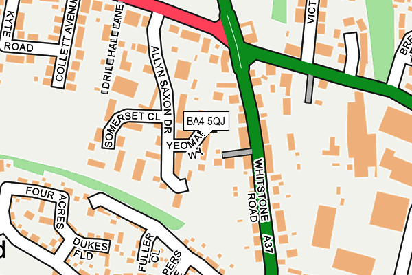 BA4 5QJ map - OS OpenMap – Local (Ordnance Survey)