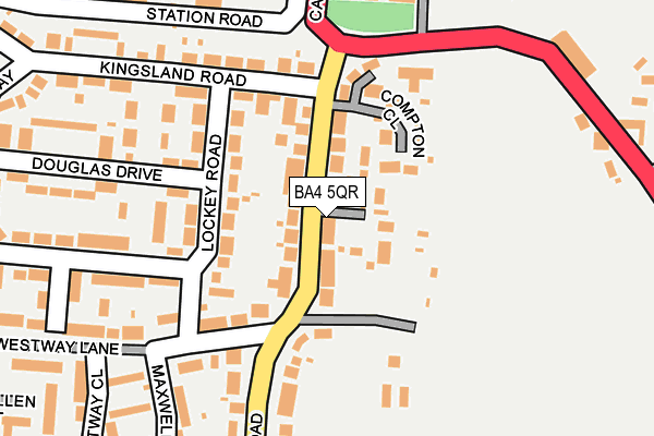 BA4 5QR map - OS OpenMap – Local (Ordnance Survey)