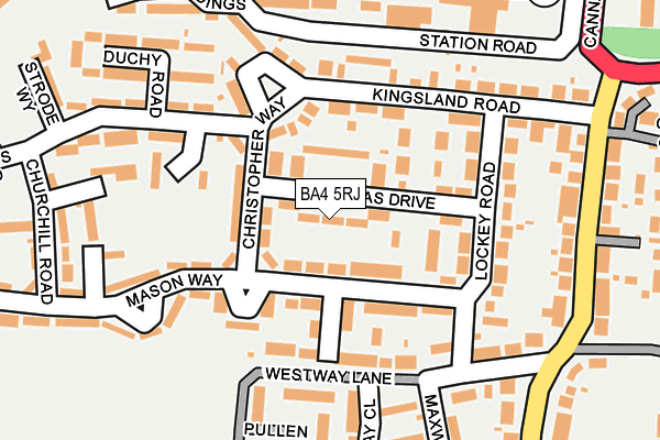 BA4 5RJ map - OS OpenMap – Local (Ordnance Survey)