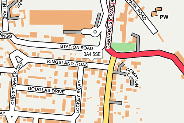 BA4 5SE map - OS OpenMap – Local (Ordnance Survey)