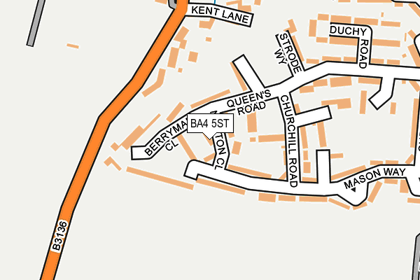 BA4 5ST map - OS OpenMap – Local (Ordnance Survey)