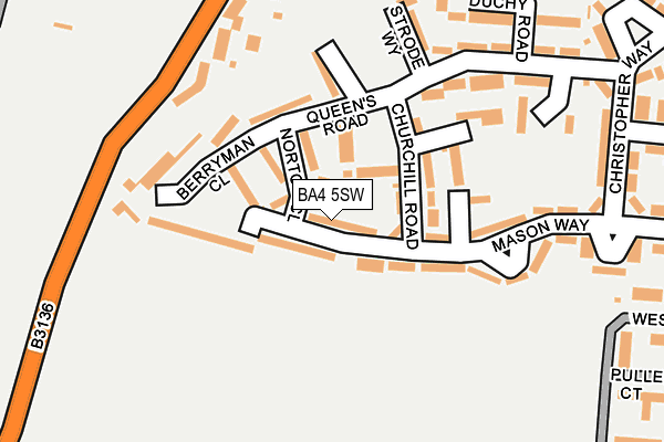 BA4 5SW map - OS OpenMap – Local (Ordnance Survey)