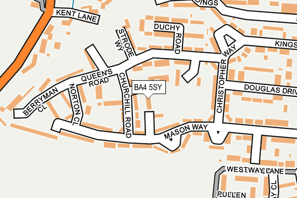 BA4 5SY map - OS OpenMap – Local (Ordnance Survey)